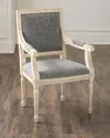 Massoud Ankara Dining Arm Chair In Parchment