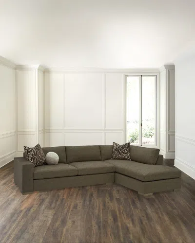 Massoud Astra Right Chaise Sectional In Brown