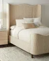 Massoud Baia Queen Bed In Linen