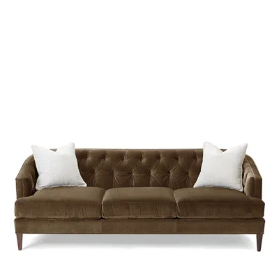 Massoud Bedford Tufted Sofa In Lankara Henna