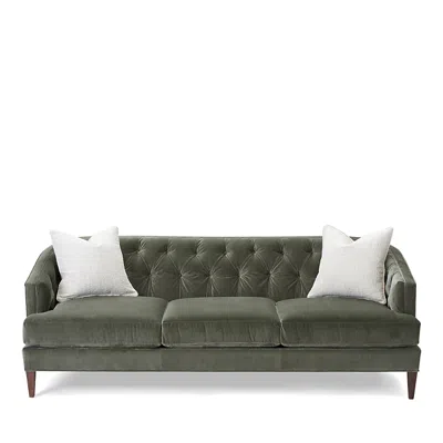 Massoud Bedford Tufted Sofa In Lankara Shale