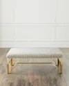Massoud Blaide Cocktail Ottoman In Gray