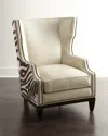 Massoud Borra Hairhide Chair In Beige