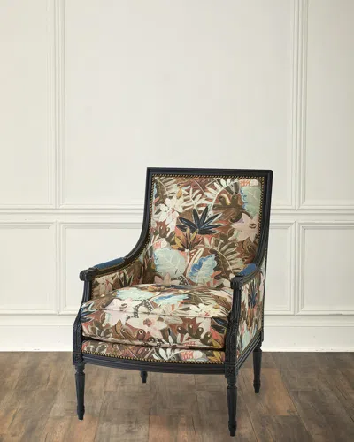 Massoud Brawley Accent Chair In Blue, Brown