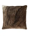 Massoud Brindle Hair Hide Brown Pillow, 22"sq. In Brown