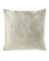 Massoud Brindle Hair Hide Gray Pillow, 19"sq. In Gray