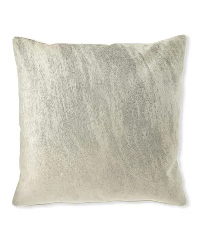 Massoud Brindle Hair Hide Gray Pillow, 22"sq.