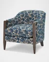 Massoud Carissa Lounge Chair In Blue