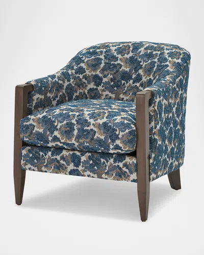 Massoud Carissa Lounge Chair In Blue
