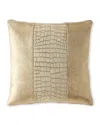 Massoud Colorblock Croc Pillow, 22"sq. In Multi