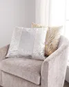 Massoud Colorblock Zebra & Spots Pillow In Gold