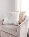 Massoud Colorblock Zebra & Spots Pillow In Silver