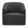 Massoud Coppell Swivel Chair In Aries Charcoal