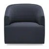 Massoud Coppell Swivel Chair In Aries Denim
