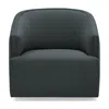Massoud Coppell Swivel Chair In Aries Flannel
