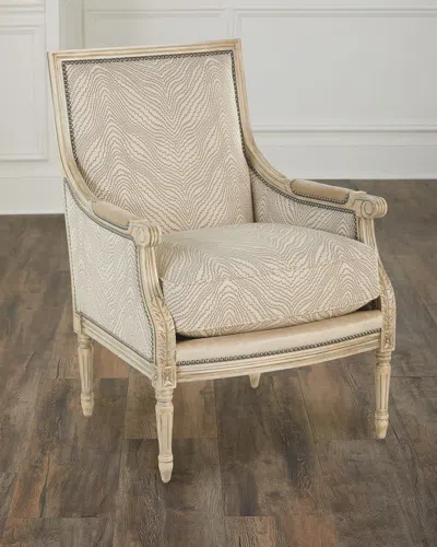 Massoud Covington Bergere Chair In Gold