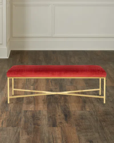 Massoud Crimson Bench In Red
