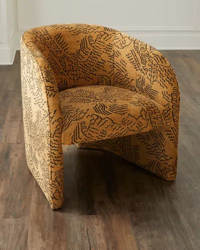 Massoud Curran Accent Chair In Gold