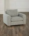 Massoud Dakota Club Chair In Blue
