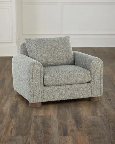 Massoud Dakota Club Chair In Blue
