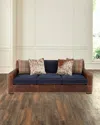 Massoud Darlene Leather Sofa 101" In Tan