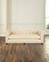 Massoud Davidson Cream Tufted Chesterfield Sofa In Cream
