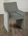 Massoud Everly Dining Arm Chair In Mineral
