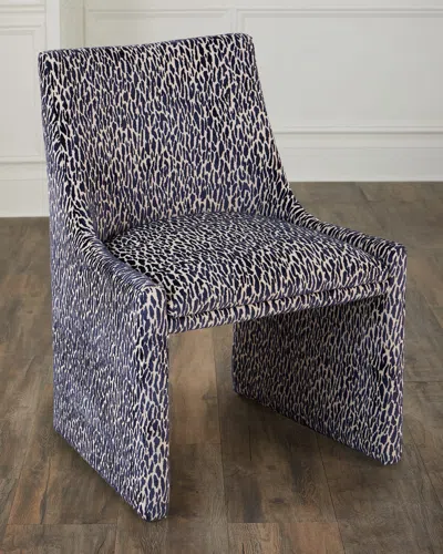 Massoud Fleck Dining Side Chair In Animal Print