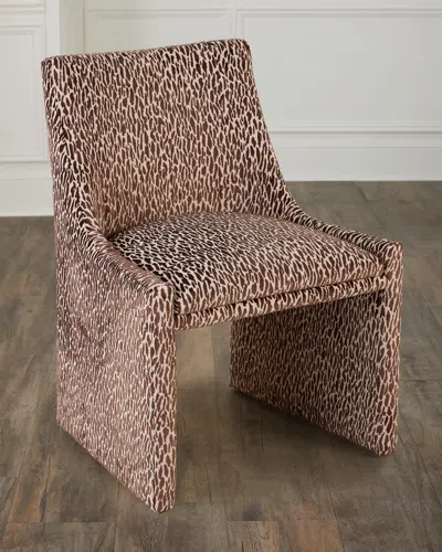Massoud Fleck Dining Side Chair In Brown