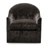 Massoud Glenn Swivel Chair In Fillmore Chocolate