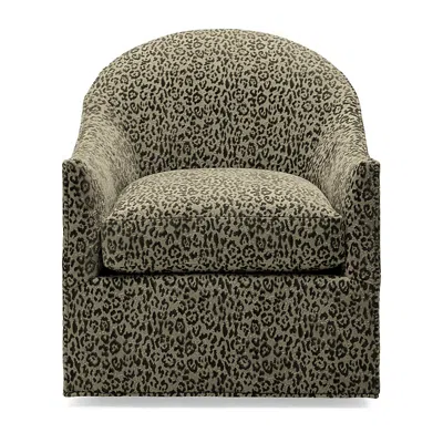 Massoud Glenn Swivel Chair In Oliver Safari