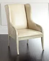Massoud Granger Leather Chair In Cream