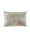 Massoud Hair Hide Pillow, 23" X 15" In Silver