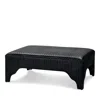 Massoud Hurst Rectangular Ottoman In Bolero Black