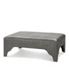 Massoud Hurst Rectangular Ottoman In Bolero Cement