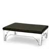 Massoud Hutchins Chrome Ottoman In Tribeca Fedora