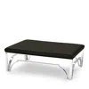 Massoud Hutchins Chrome Ottoman In Tribeca Pewter