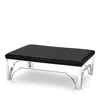 Massoud Hutchins Chrome Ottoman In Tribeca Quarry