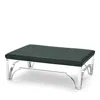 Massoud Hutchins Chrome Ottoman In Tribeca Sky Blue