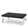 Massoud Hutchins Chrome Ottoman In Tribeca Stone