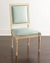 Massoud Ingram Frost Leather Dining Chair In Frost