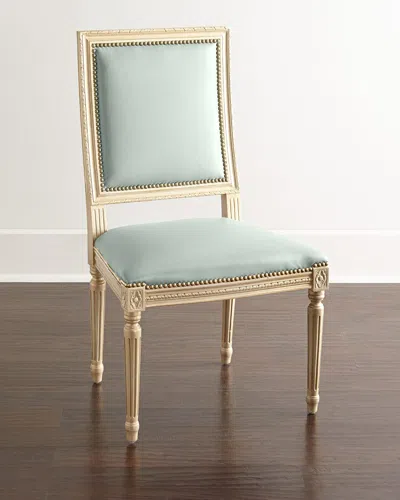 Massoud Ingram Frost Leather Dining Chair