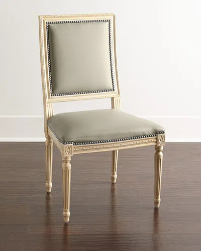 Massoud Ingram Leather Dining Chair In Mushroom