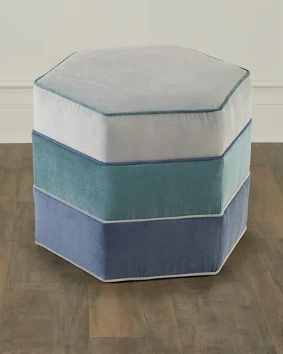 Massoud Jaden Ottoman In Blue