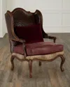 Massoud Jordan Wing Chair In Red