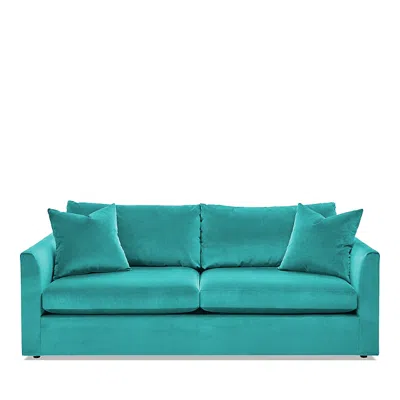 Massoud Lucas Two Cushion Sofa In Banks Turquoise
