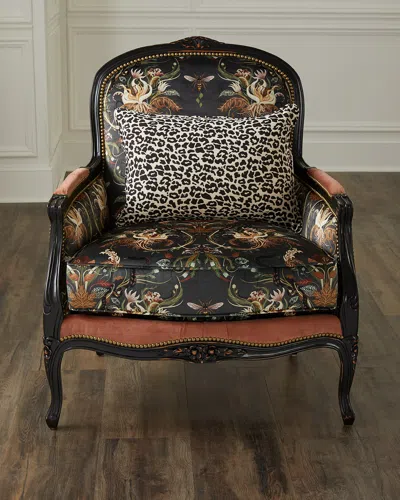 Massoud Mael Bergere Chair In Black Multi