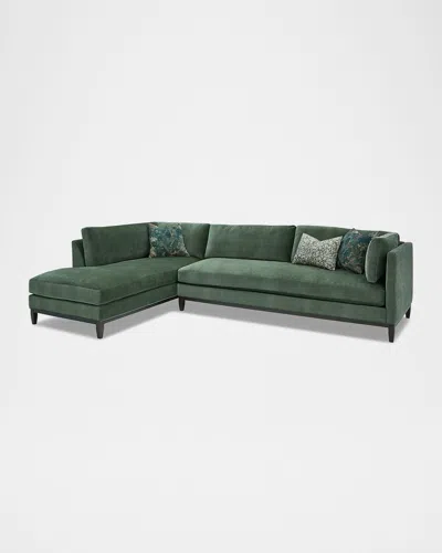 Massoud Maxwell Left Chaise Sectional In Green