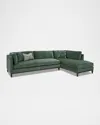 Massoud Maxwell Right Chaise Sectional In Green