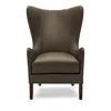 Massoud Mckinney Wing Chair In Saloon Cigar